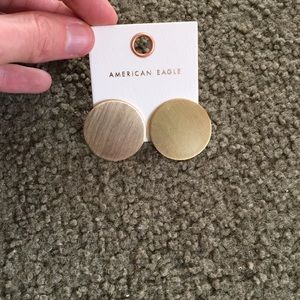 Large gold disc stud earrings from American Eagle